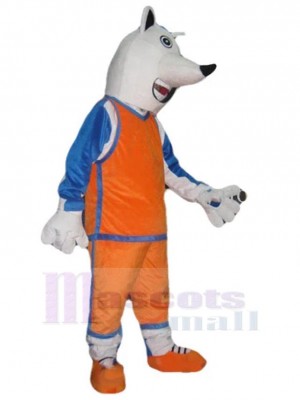 Sport White Wolf Mascot Costume Animal