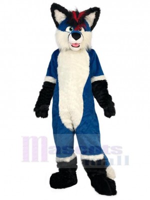 High Quality Blue Wolf Mascot Costume Animal