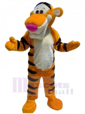 Tiger Mascot Costume Animal with Pink Nose