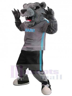 Sport Grey Tiger Mascot Costume Animal