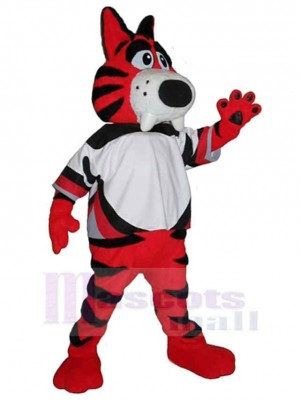 Funny Black and Orange Tiger Mascot Costume Animal