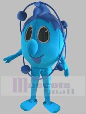 Big Eyes Blue Snowman Mascot Costume Cartoon