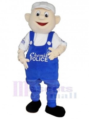 Snowman Mascot Costume with Flatcap