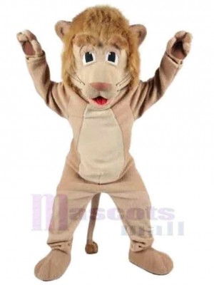 Lovable Brown Lion Mascot Costume Animal