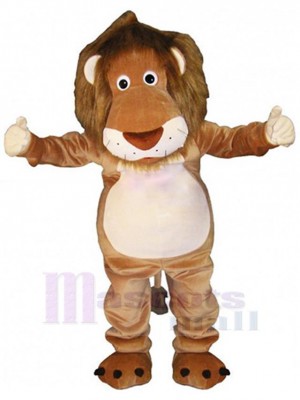 Plush Brown Lion Mascot Costume Animal Adult