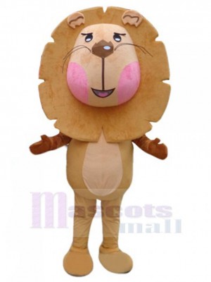Funny Brown Lion Mascot Costume Cartoon