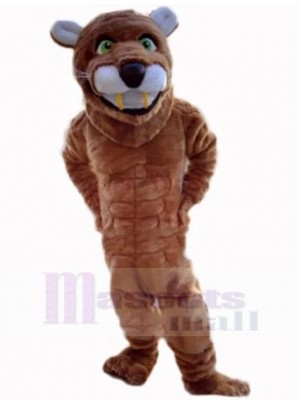 Green Eyes Muscle Lion Mascot Costume Animal