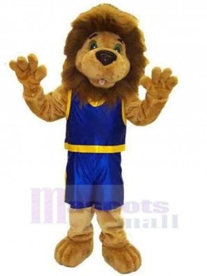 Cheerful Sport Lion Mascot Costume Animal