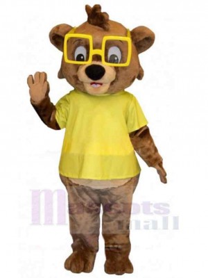 Cute Lion Mascot Costume Animal with Yellow Eyes