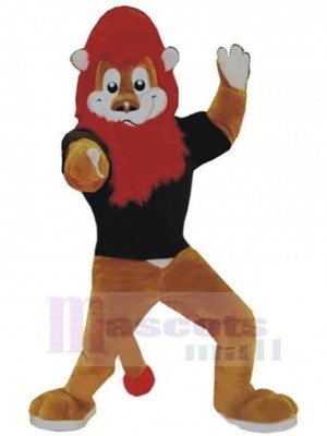 Red Mane Lion Mascot Costume Animal