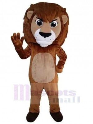 Serious Brown Lion Mascot Costume Animal