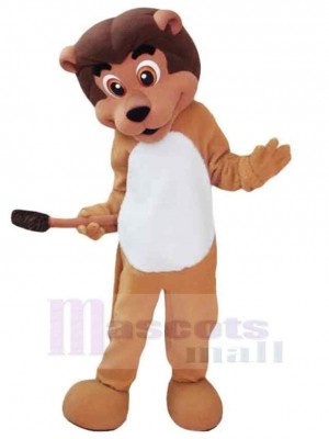 Kindly Brown Lion Mascot Costume Animal