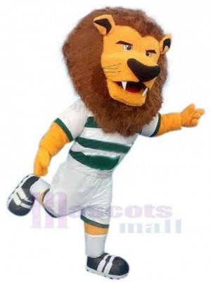 Sport Lion Mascot Costume Animal with Sharp Teeth