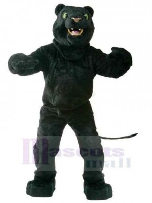 Cheerful Black Panther Mascot Costume Animal