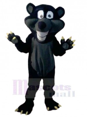 Smiling Black Panther Mascot Costume Animal