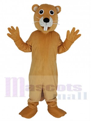 Orange Beaver Mascot Costume Animal