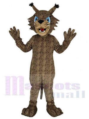 Brown Spotted Bobcat Mascot Costume