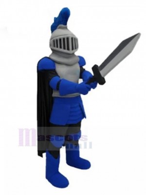  Handsome Blue Knight Mascot Costume People