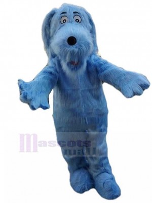 Long Blue Fur Golden Retriever Fursuit Mascot Costume Animal