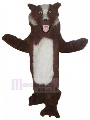 Fierce Brown and White Dog Mascot Costume Animal