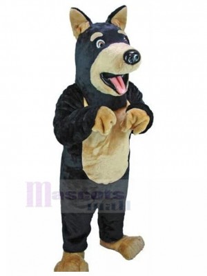 Black Doberman Dog Mascot Costume Animal