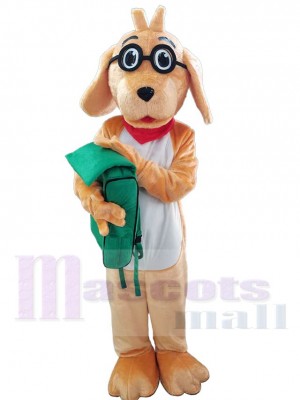 Clever Golden Retriever Dog Mascot Costume Animal