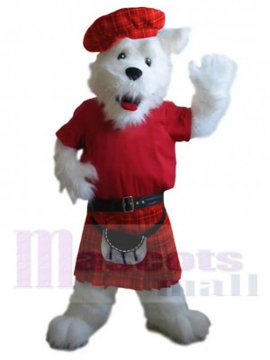 Cute West Highland White Terrier Dog Mascot Costume Animal