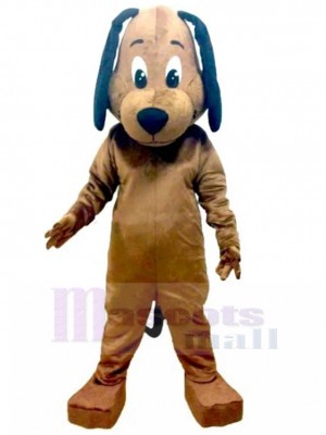 Lop-eared Brown Bloodhound Dog Mascot Costume Animal