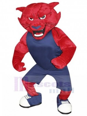 Strong Red Bearcat Mascot Costume Animal