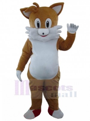 Amiable Brown Cat Mascot Costume Animal