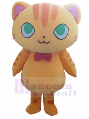 Green-eyed Yellow Cat Mascot Costume Animal