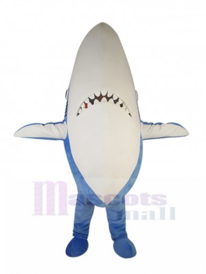 Curious Blue Shark Mascot Costume Animal