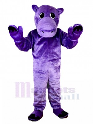 Funny Purple Hippo Mascot Costume Animal