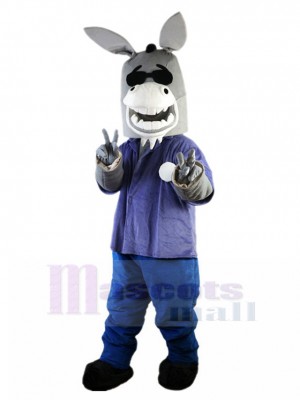 Nonsensical Donkey Mascot Costume with Sunglasses Animal