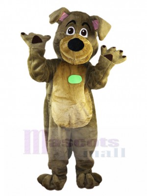 New Version Smiling Brown Dog Mascot Costume Animal