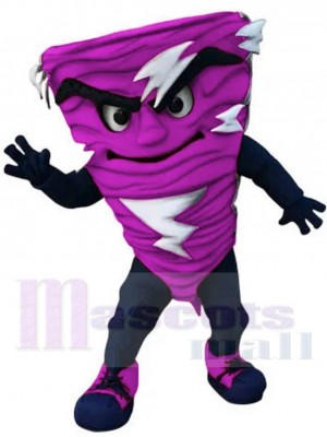 EHS Purple Tornado Cyclone Mascot Costume Cartoon