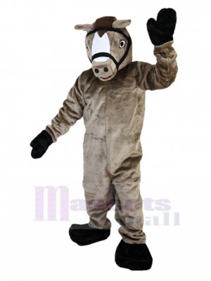 Realistic Grey Donkey Mascot Costume Animal