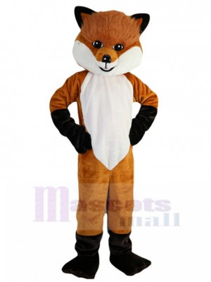 Furry Brown and Black Fox Mascot Costume Animal