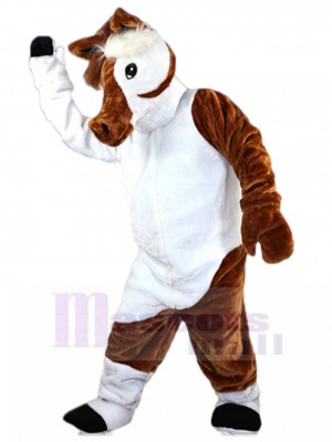 New Arrival Brown and White Horse Mascot Costume Animal