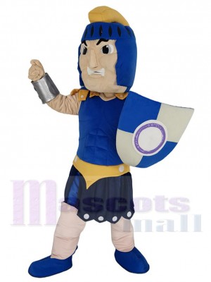 Fierce Blue Titan Spartan Mascot Costume People