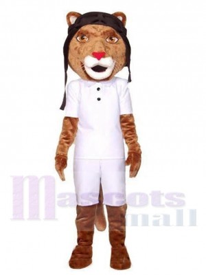 Pilot Lion mascot costume