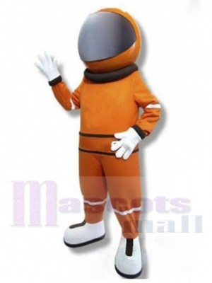 Astronaut Mascot Costume in Orange Space Suit People