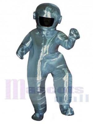 Astronaut Mascot Costume in Silver Space Suit People