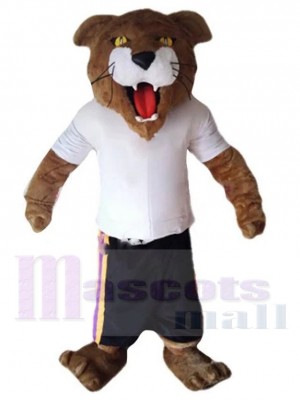 Tiger Mascot Costume Animal in White T-shirt
