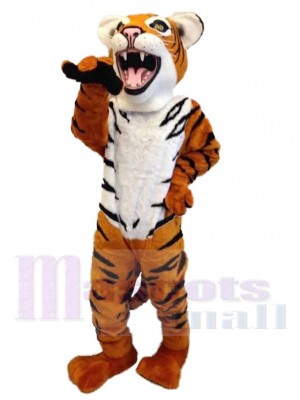 Fierce Brown and White Tiger Mascot Costume Animal