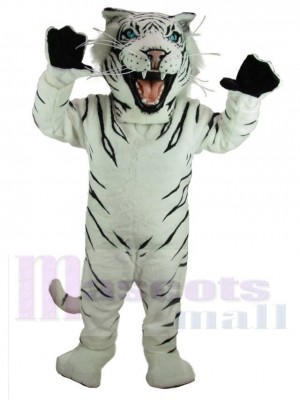 White Albino Tiger Mascot Costume Animal