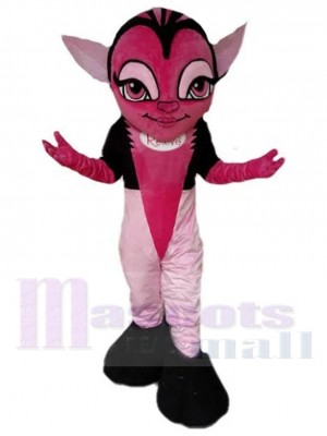 Pink Female Elf Mascot Costume Cartoon
