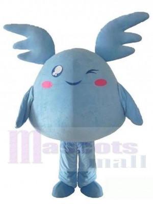 Cute Blue Elf Mascot Costume Cartoon