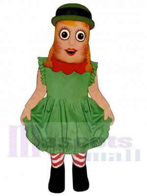 Girl Leprechaun Mascot Costume Cartoon