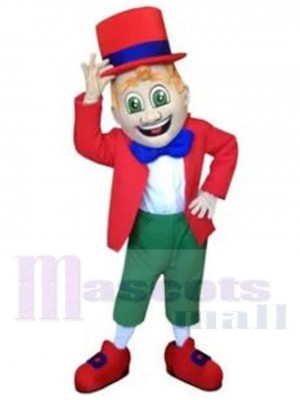Leprechaun Mascot Costume Cartoon in Red Suit